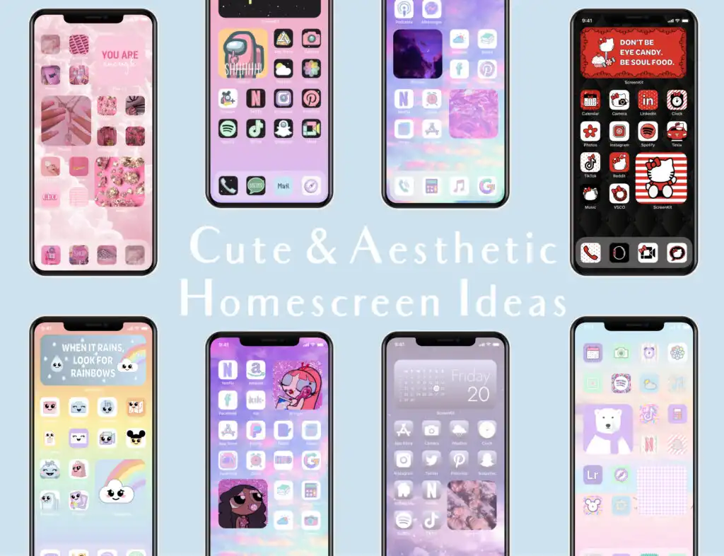Cute and Aesthetic Homescreen Ideas - Screen Kit™